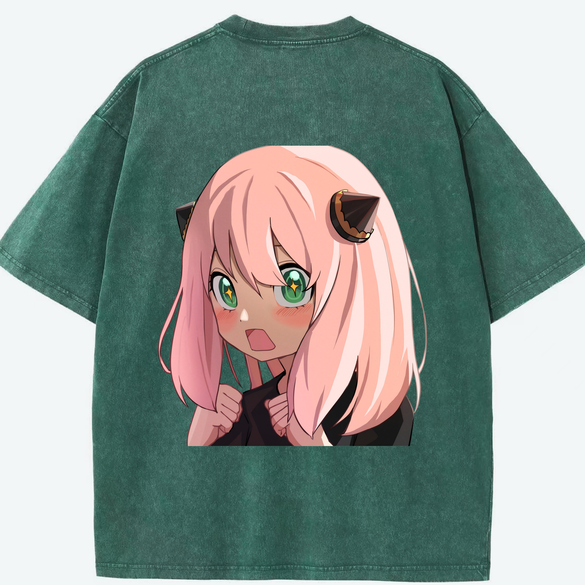 （画像用） SPY×FAMILY间谍家家酒 綿100% ヴィンテージ風 半袖Tシャツ（背面プリント）
